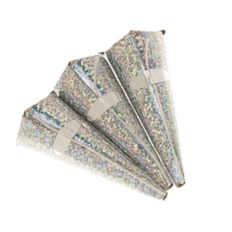 Swantex Silver Holographic Cone Party Poppers - Ctn 72