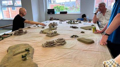 Tabletop Games Being played at Barnsley Association of Wargamers
