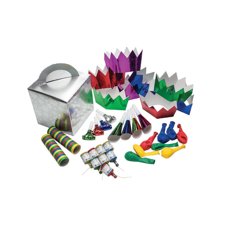 Swantex Silver Snowflakes 8 Person Party Kit - Ctn 8