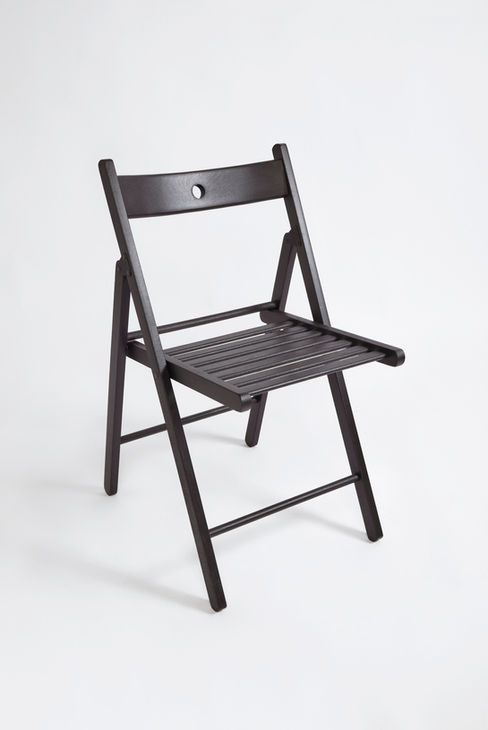 Black wooden folding chair for events