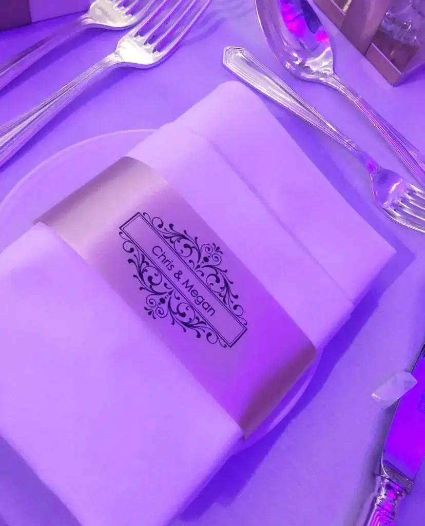 Thumbnail: Wedding Place Name Setting - Bride and Groom's Names or Initials - Pack of 25