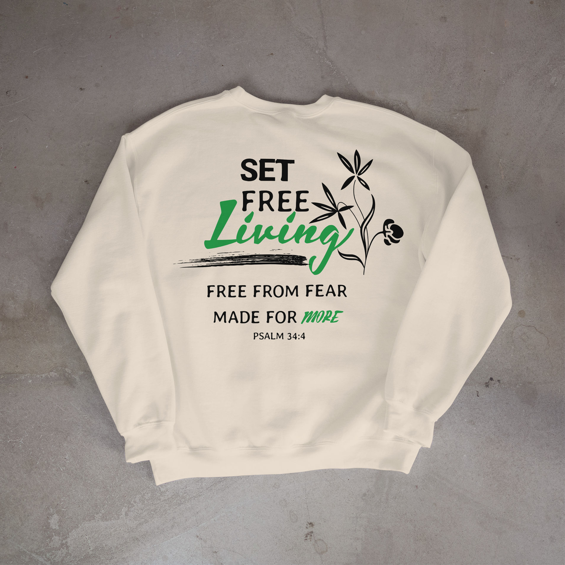 GGG - Set free Living Core Fleece Crewneck Pocket Sweatshirt
