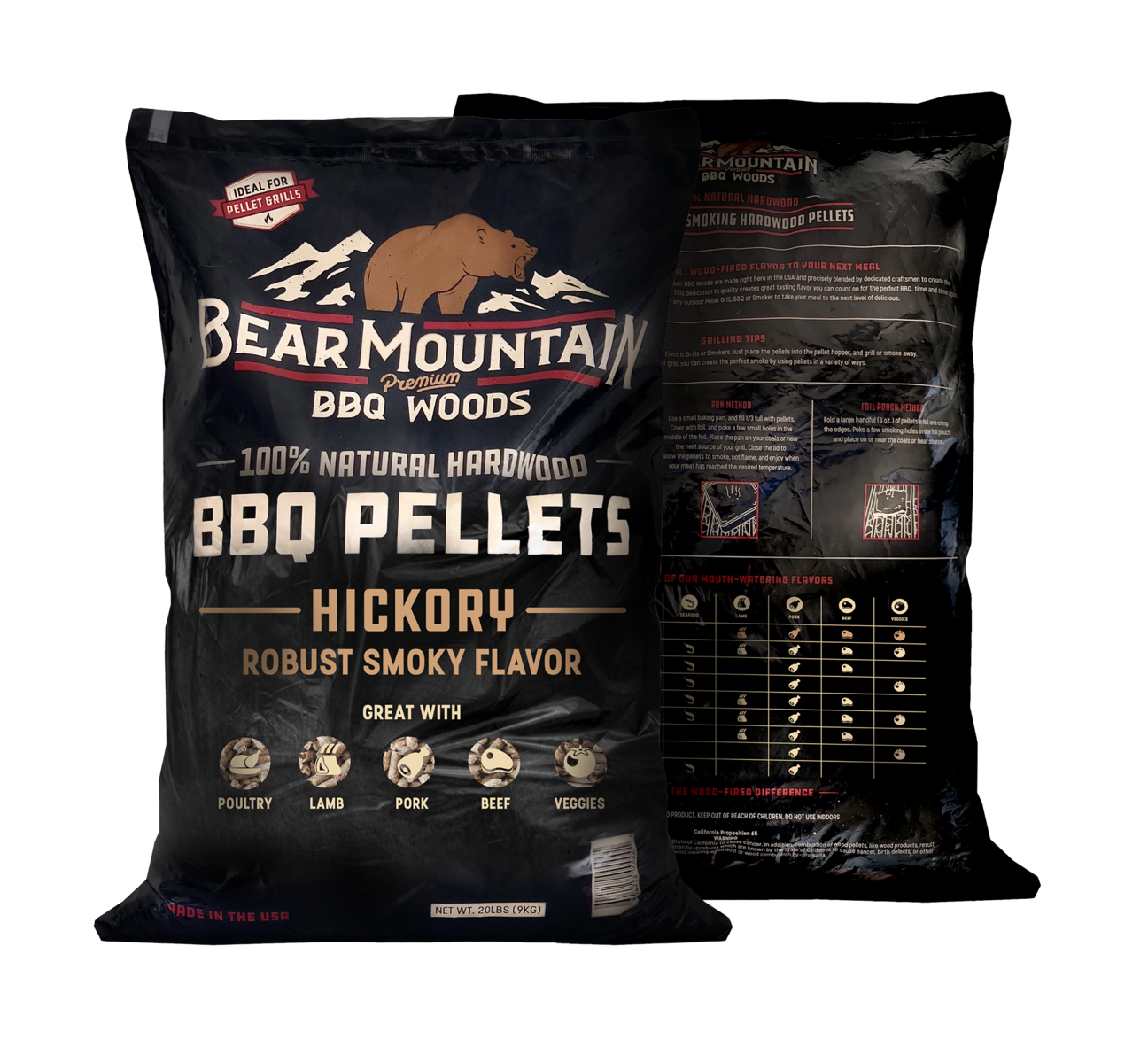 Bear Mountain- HICKORY BBQ WOOD PELLETS