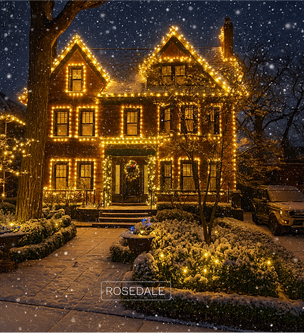 Rosedale Toronto Home Holiday Lights