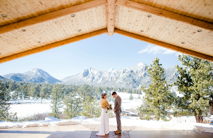 Winter Wedding at the Homestead at Black Canyon Inn Estes Park Colorado