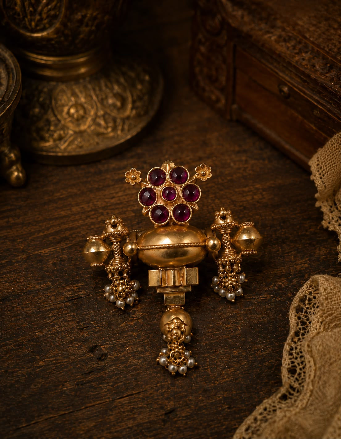 Vinatge Ruby Pendant Aathira
