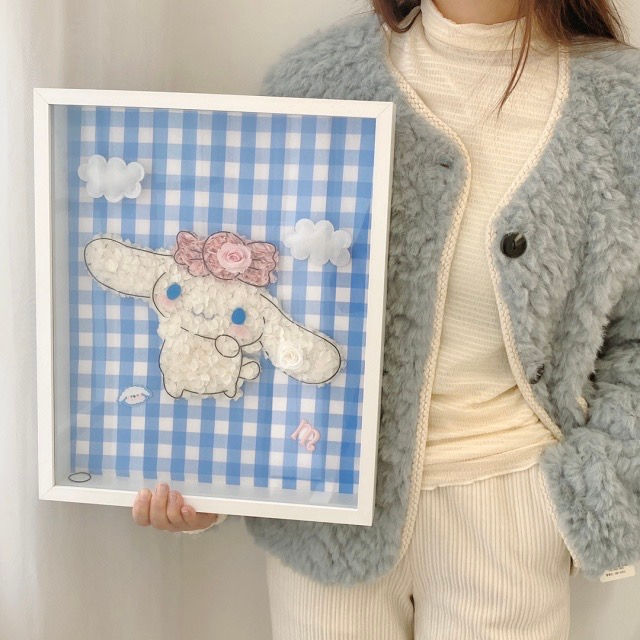 Sanrio 玉桂狗Hello Kitty永生花相框