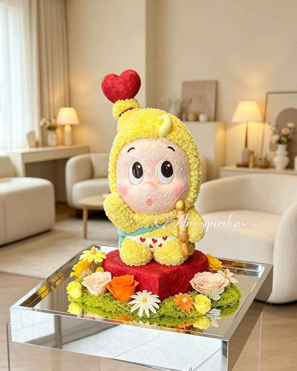 縮圖：星星人丘比特永生花