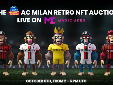 Web3 Soccer Game MonkeyLeague Auctions AC Milan NFTs