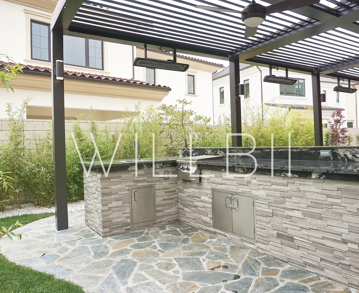 Backyard Patio Fireplace