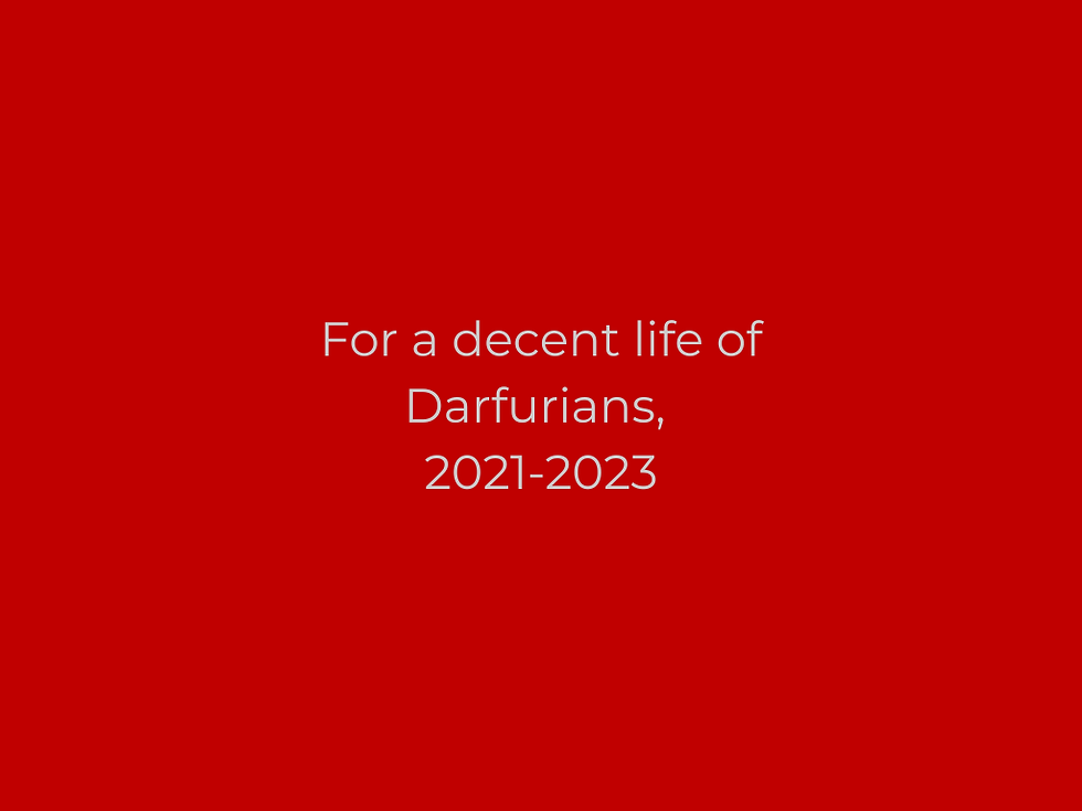 For decent life darfurians 2021