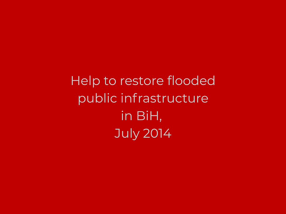 Help flooded infrastructure bih