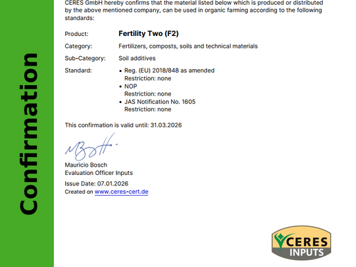 Ceres Organic Certification