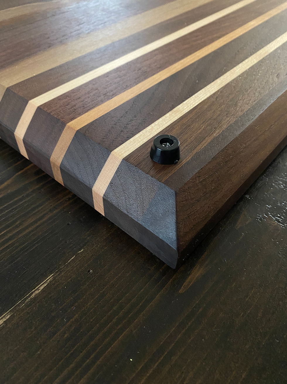 Thumbnail: Walnut, Maple and Cherry Cutting Board, Edge Grain, 19x12x1.5"