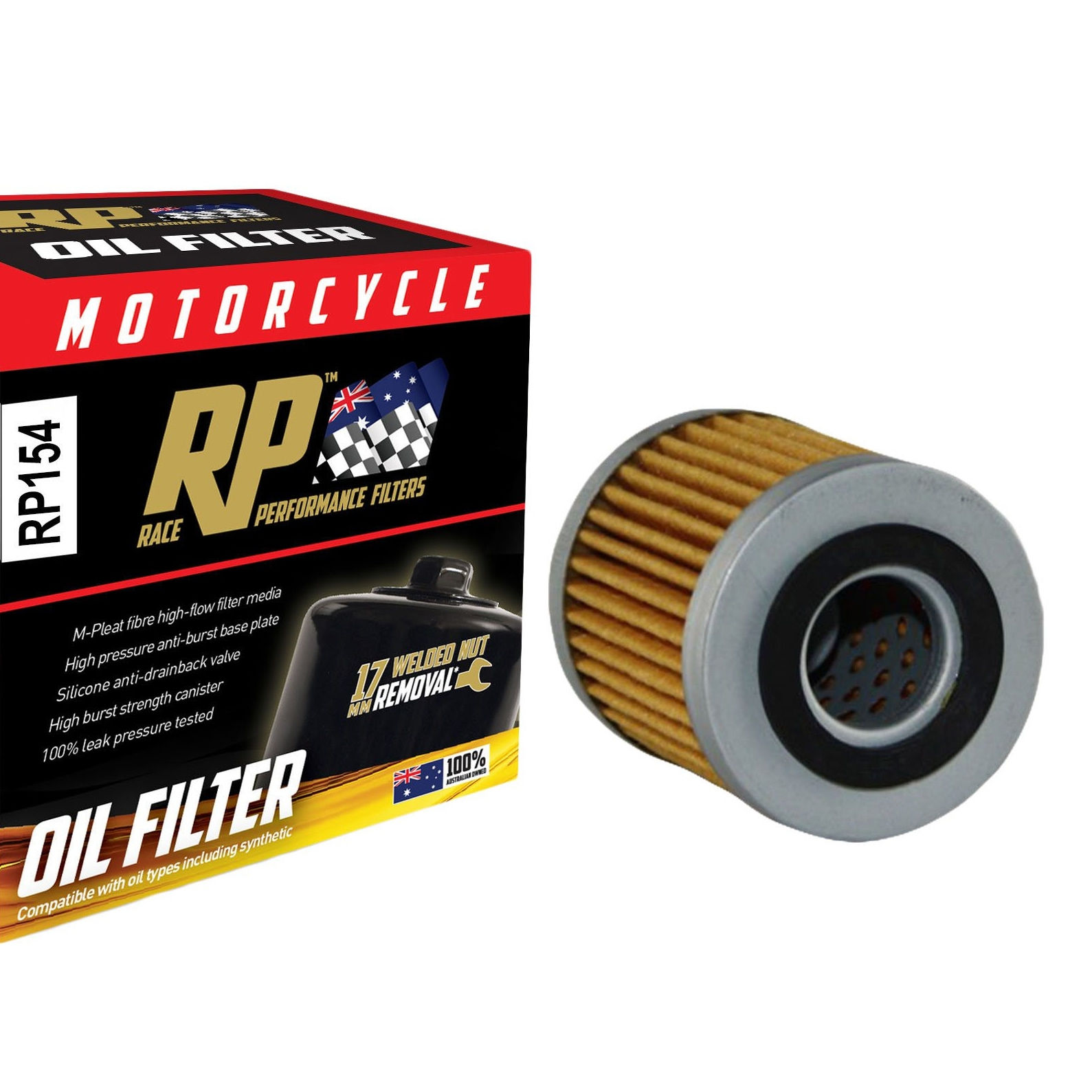 RP Race Performance Oil Filter RP154 澳洲高性能電單車油隔