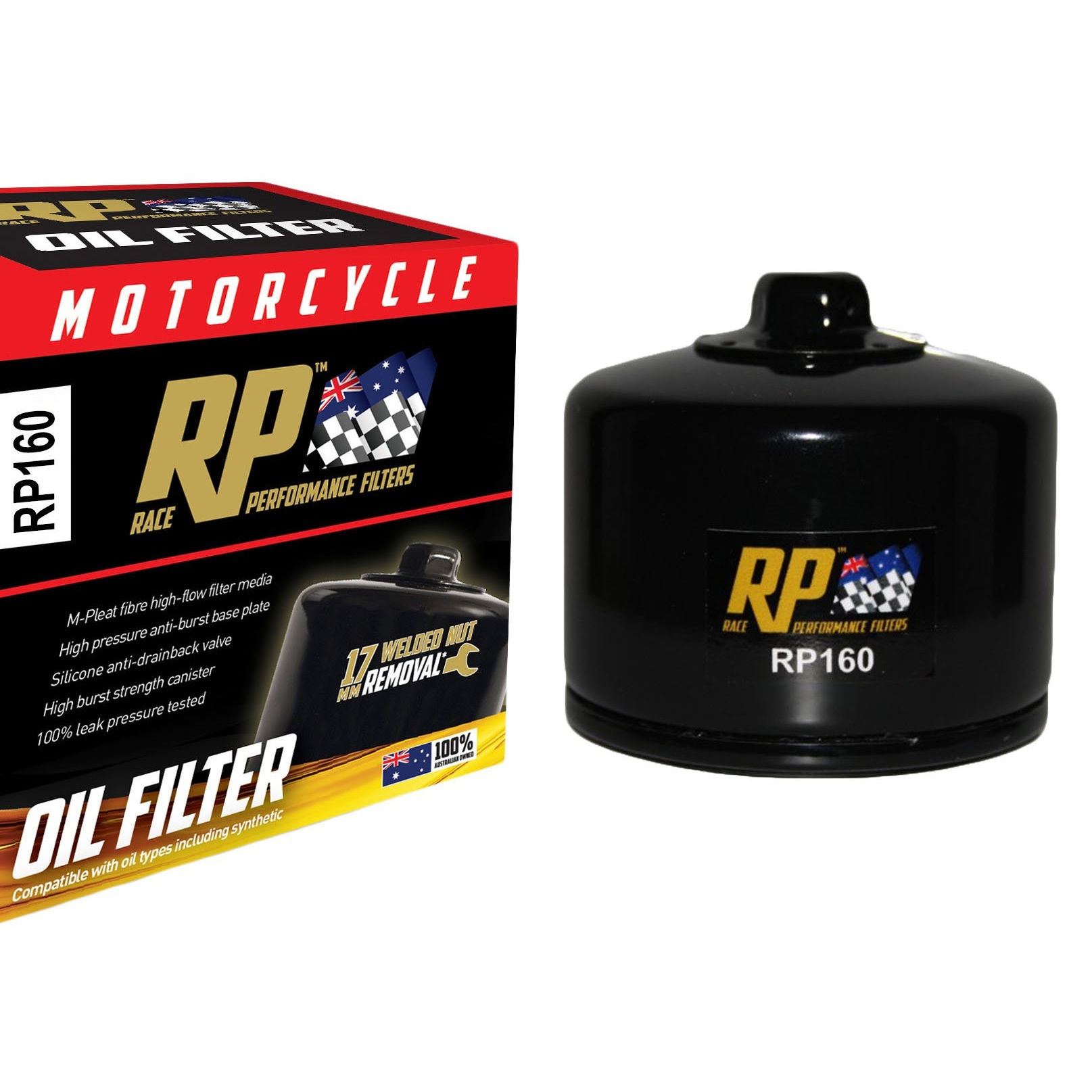 RP Race Performance Oil Filter RP160 澳洲高性能電單車油隔