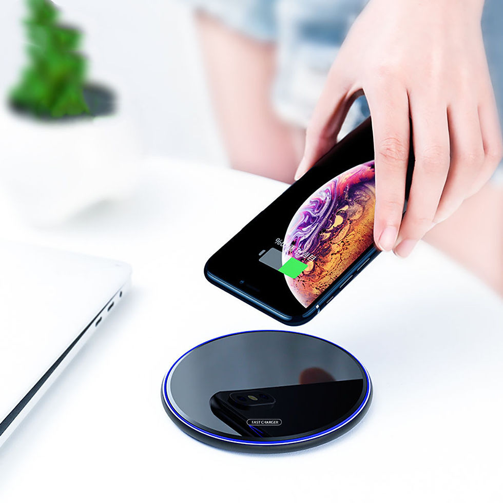 Thumbnail: FDGAO 10W Metal Qi Wireless Charger with Mirror Finish