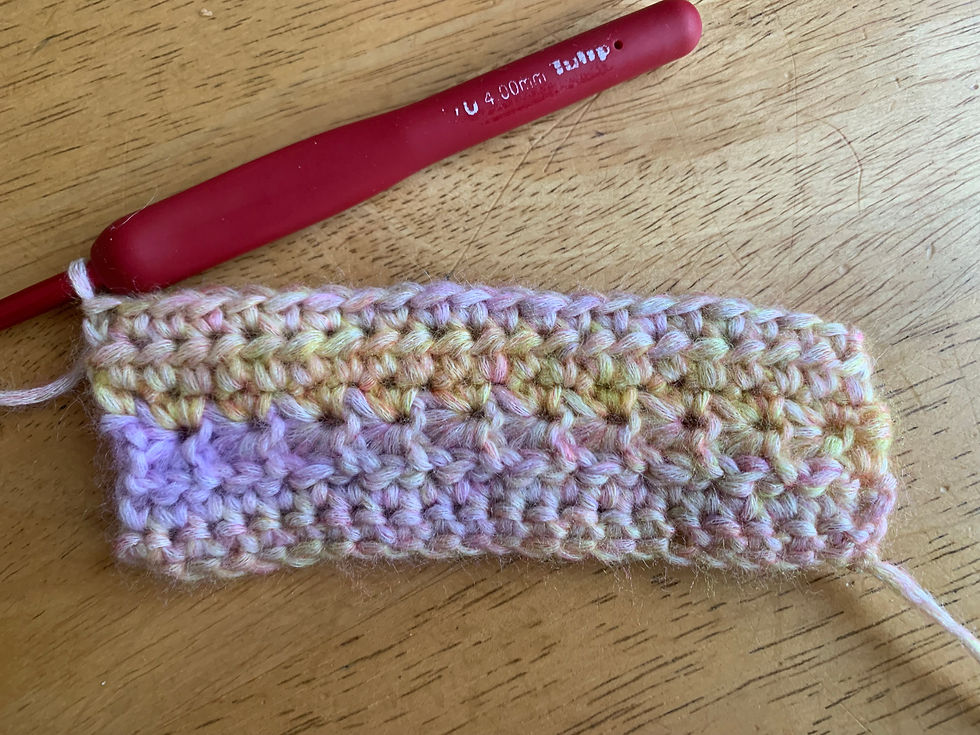 Making a row of sc stitches