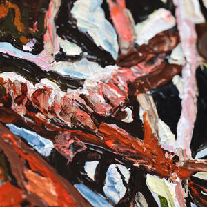 Sunlit Banksia Banksia Bay close up of paint texture