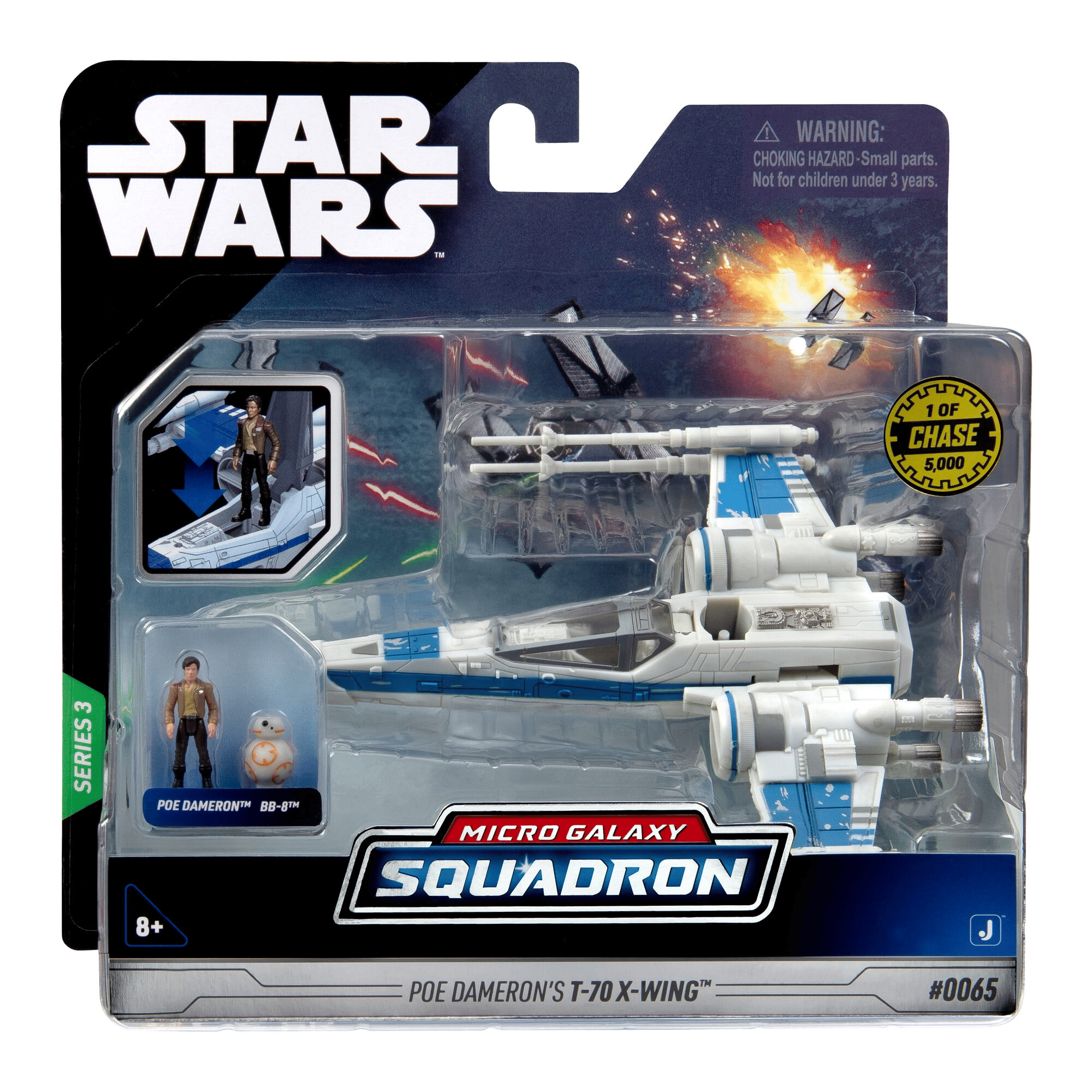 S03 #0065 Star Wars Micro Galaxy Squadron Poe Dameron T-70 X-Wing