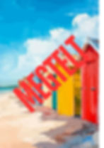 Színes strandkunyhók