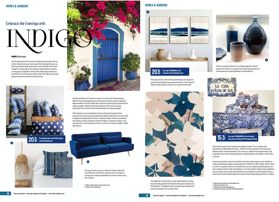 indigo blue interior design ideas and home decor