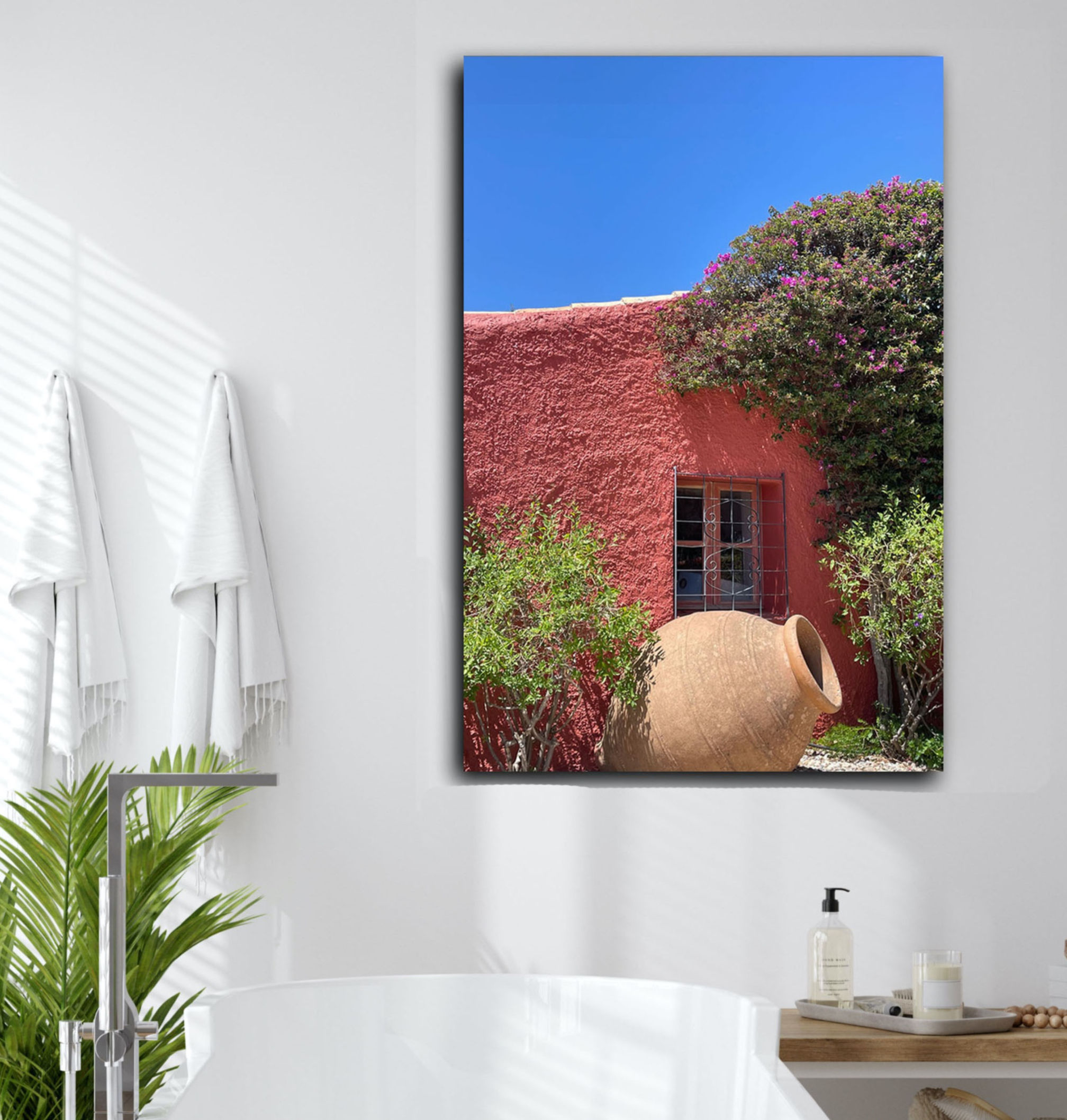 'Bougainvillea Terracotta' acrylic glass print