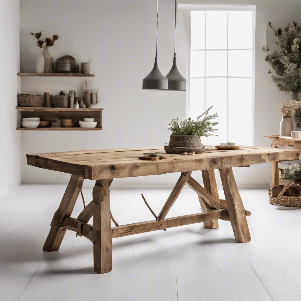 Rustic Pine Dining Table