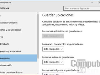 Cambiar la ubicación de archivos en Windows 10