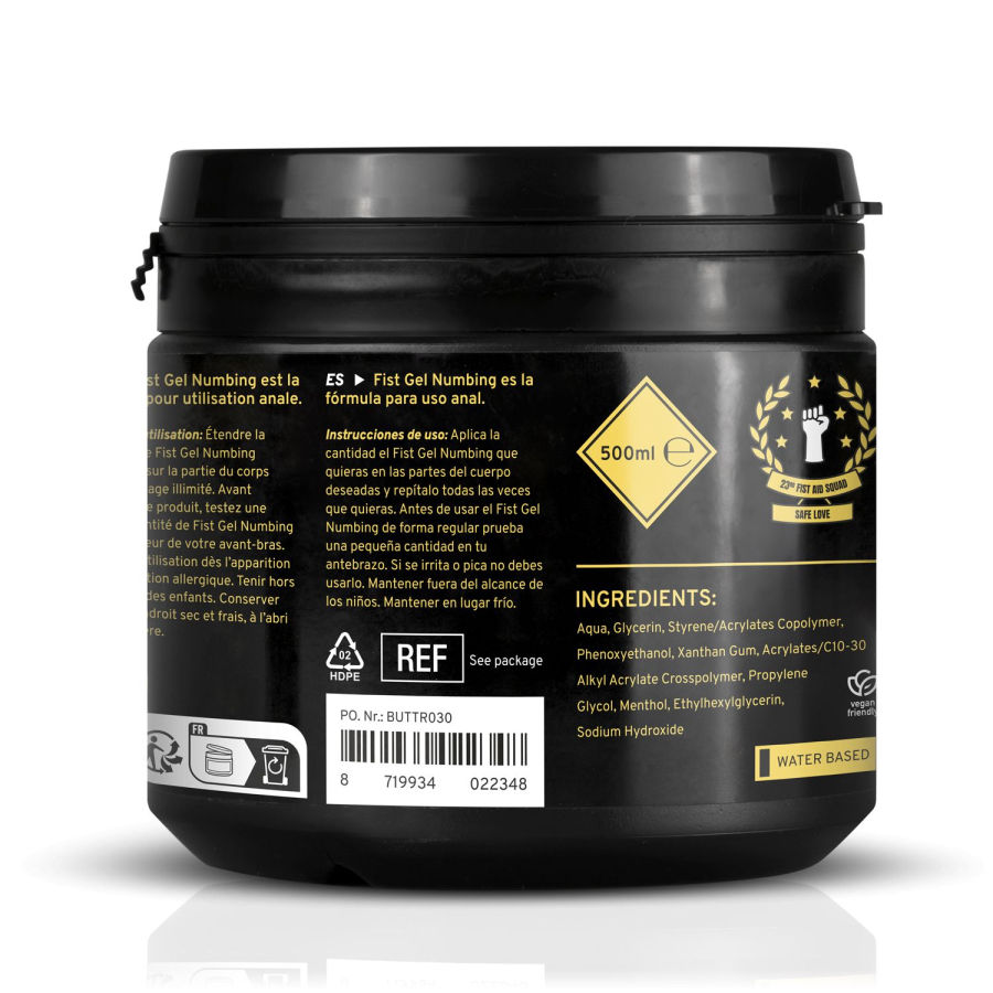 Миниатюра: Розслаблюючий лубрикант Buttr Fist Gel 500 мл Netherlands