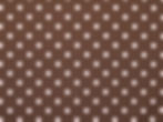 Brown all purpose fabric with light pink polka dots, suitable for drapery or all purpose projects.