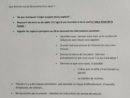 INFORMATION DU SDIS BUCQUOY