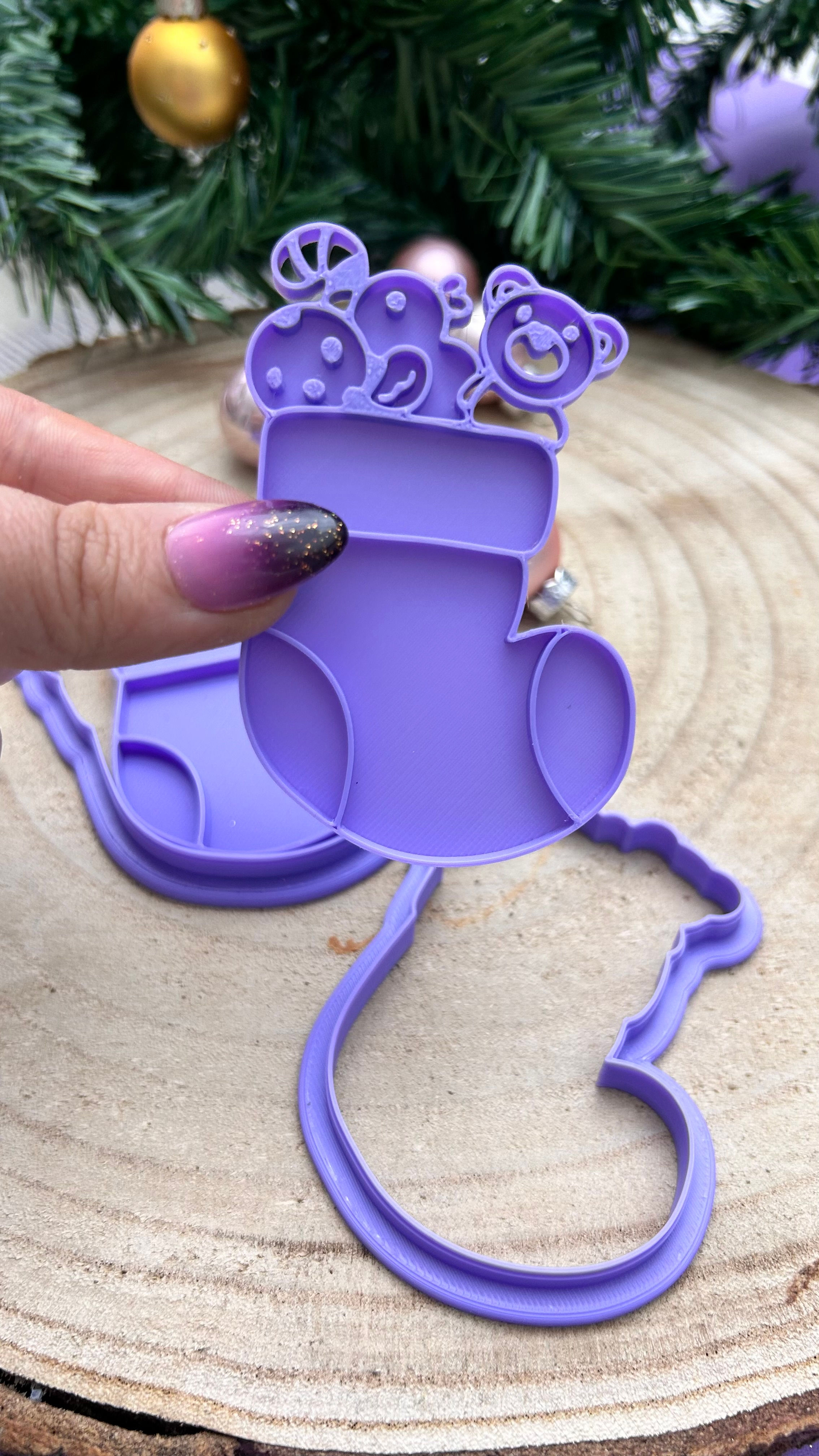 Emporte-pièce biscuit chaussette garnis