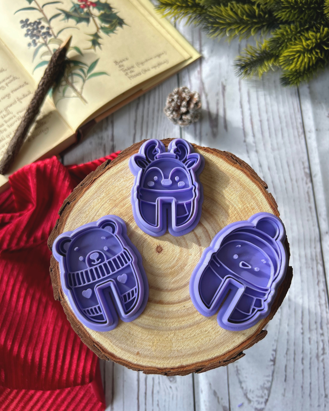 Trio Mini Emporte-pièce pour Mug de Noël