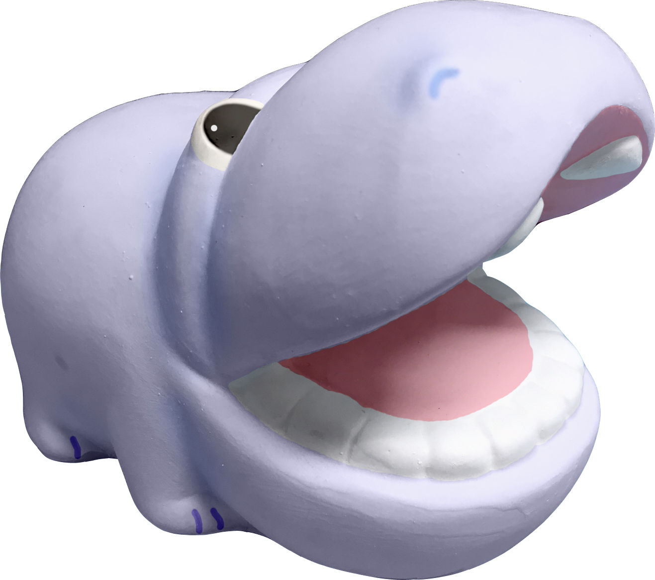 Hippo with Mouth Open Statue