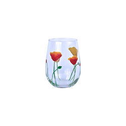 poppy stemless glass