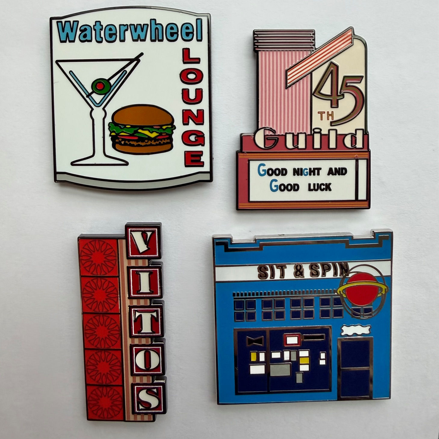 Set III: Old Seattle Signs - 4 Pin Set