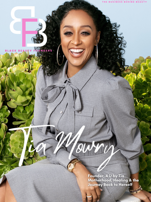 Tia Mowry, founder of 4U by Tia, on the cover of Black Beauty Founders Magazine May 2026