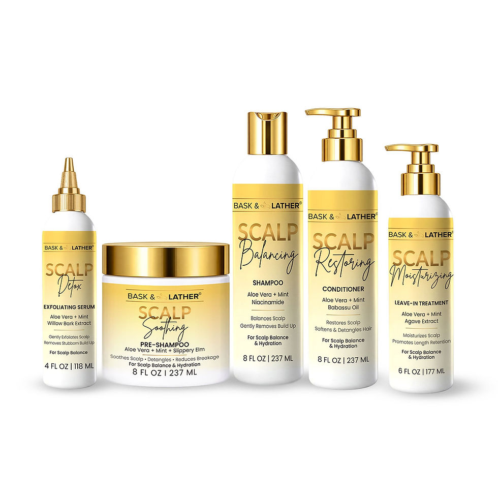 Bask and Lather five-piece Scalp Therapy Collection