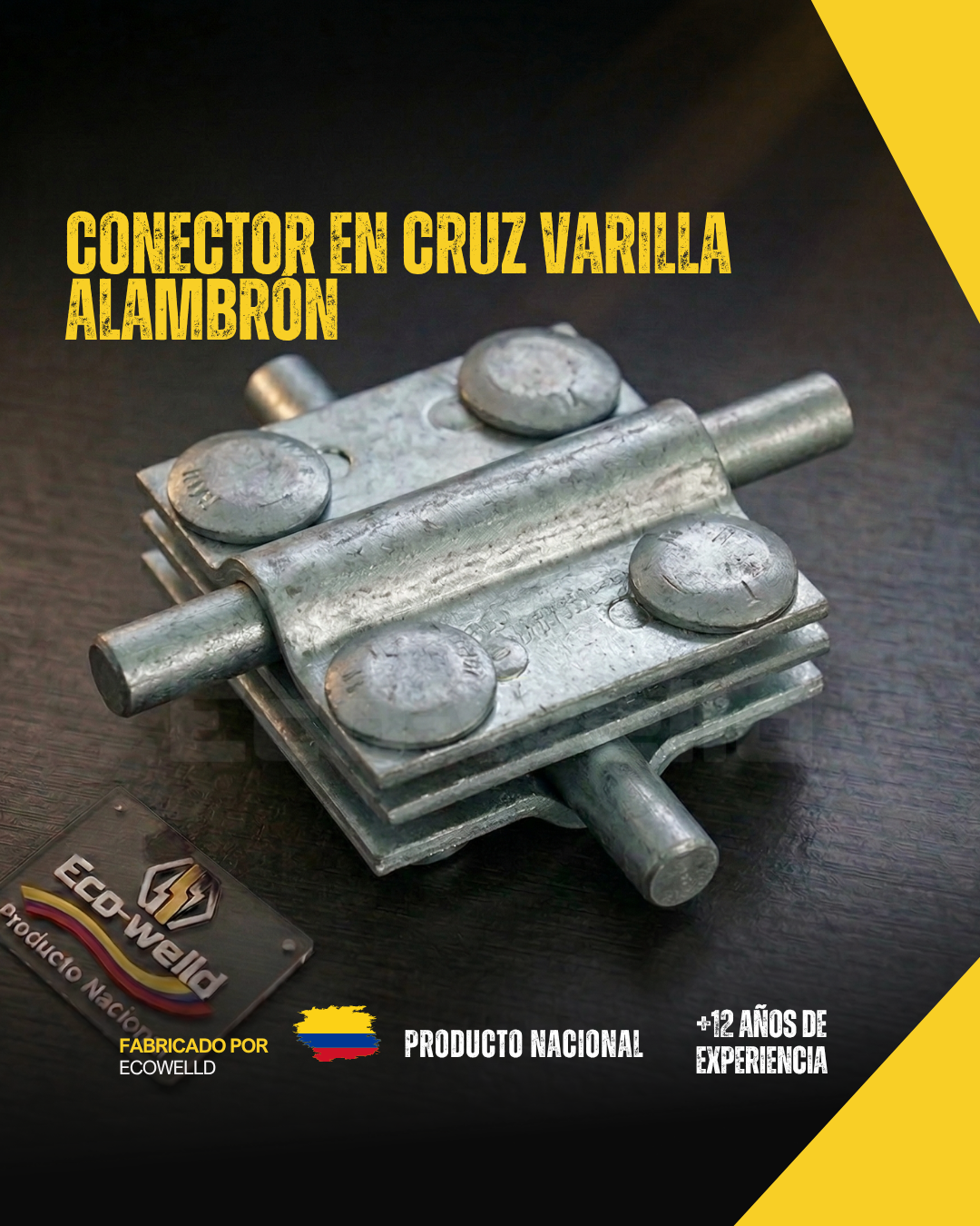 Conector en cruz varilla alambrón