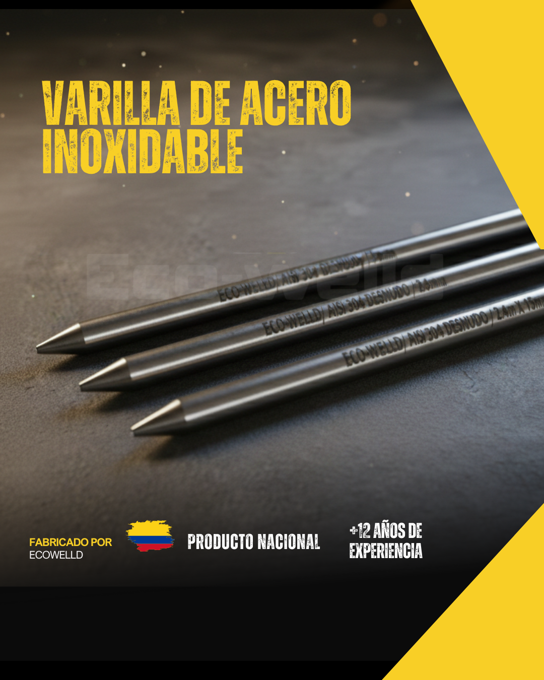 Varilla de Acero Inoxidable- Puesta a Tierra ECOWELLD