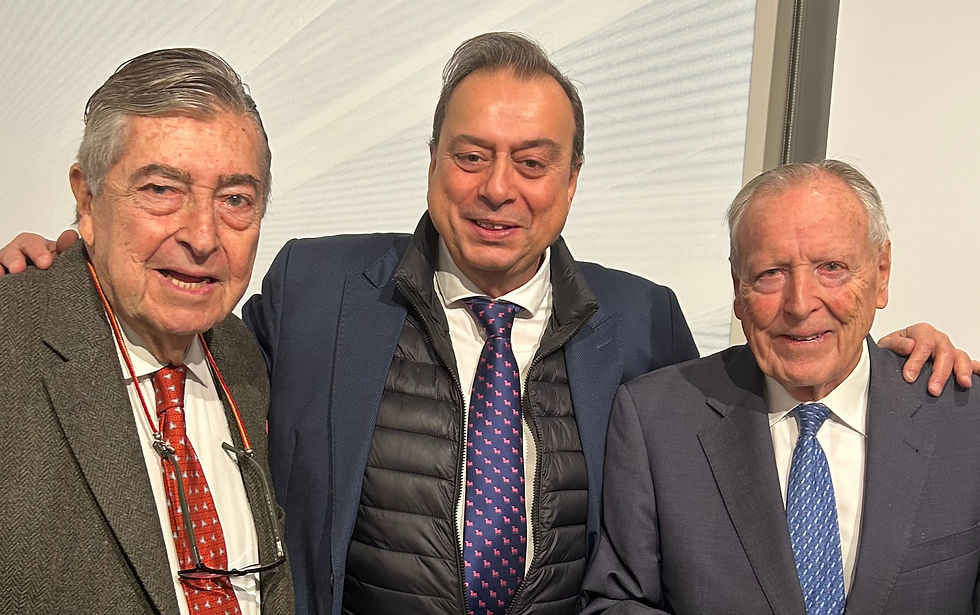 Javier Algarra con Sancho Dávila y José Mª Álvarez del Manzano