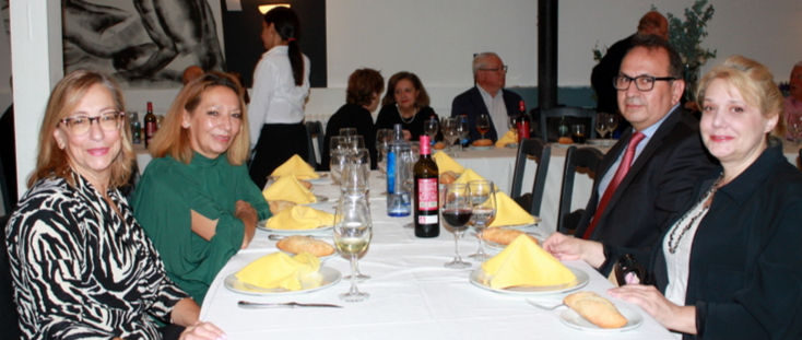 Camino Fernández, Mª Luisa de la Calle, Antonio Crisóstomo y su esposa, Zoya Voloshyna