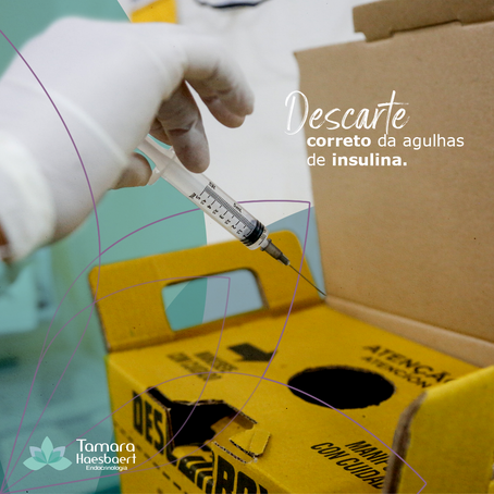 Descarte correto da agulhas de insulina