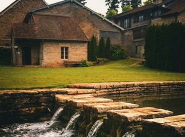 Ancient roman village and roman bath town