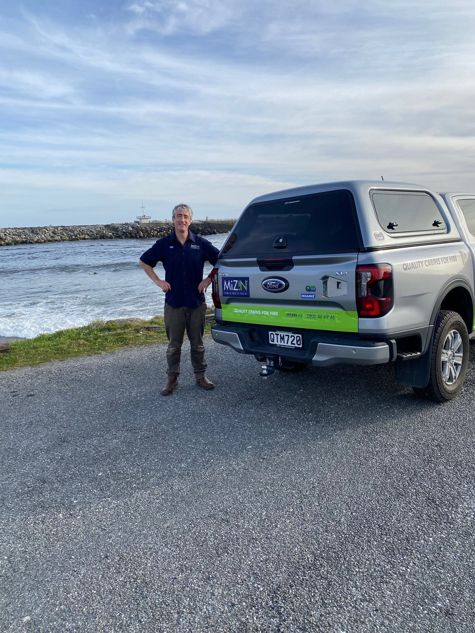 Say hello to Tim! You’ll spot him and his ute around the Coast, making sure cabins get to your doorstep with ease.