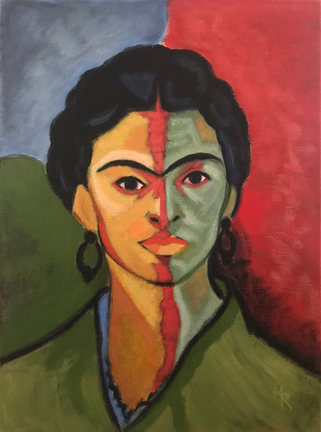 Frida med rød strek