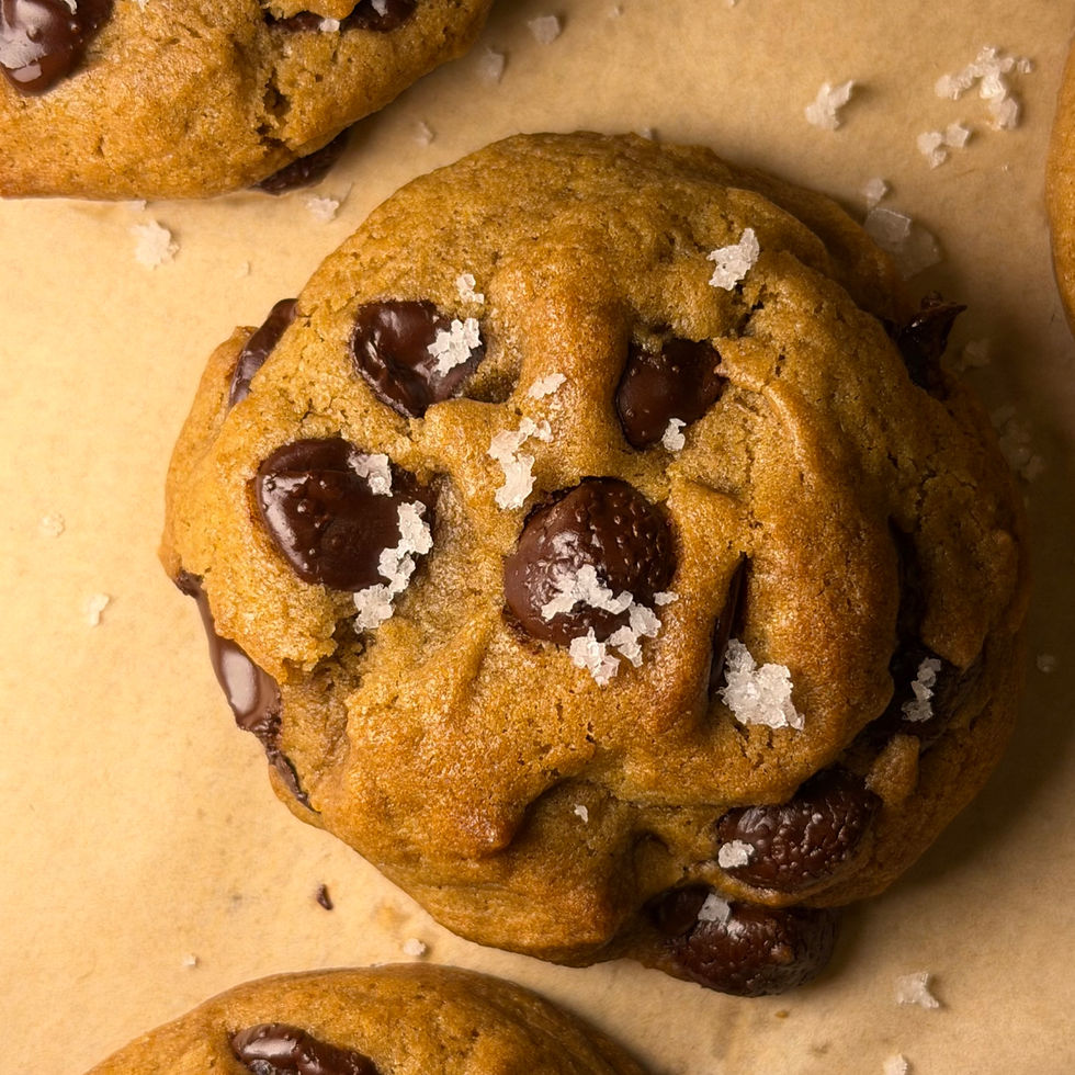 Cookie de chocolate com flor de sal