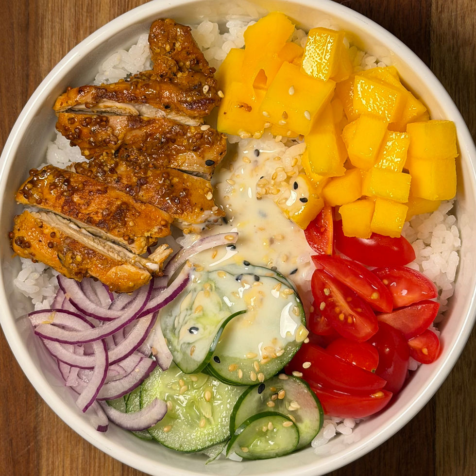 Poke com sobrecoxa de frango