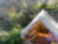 cozy tent in nature at yoga retreat
